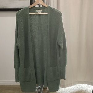 Rachel Zoe Sage Green Open-Front Cardigan